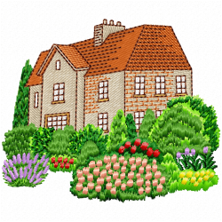 Buildings Embroidery Design 3 Buildings Embroidery Design 3